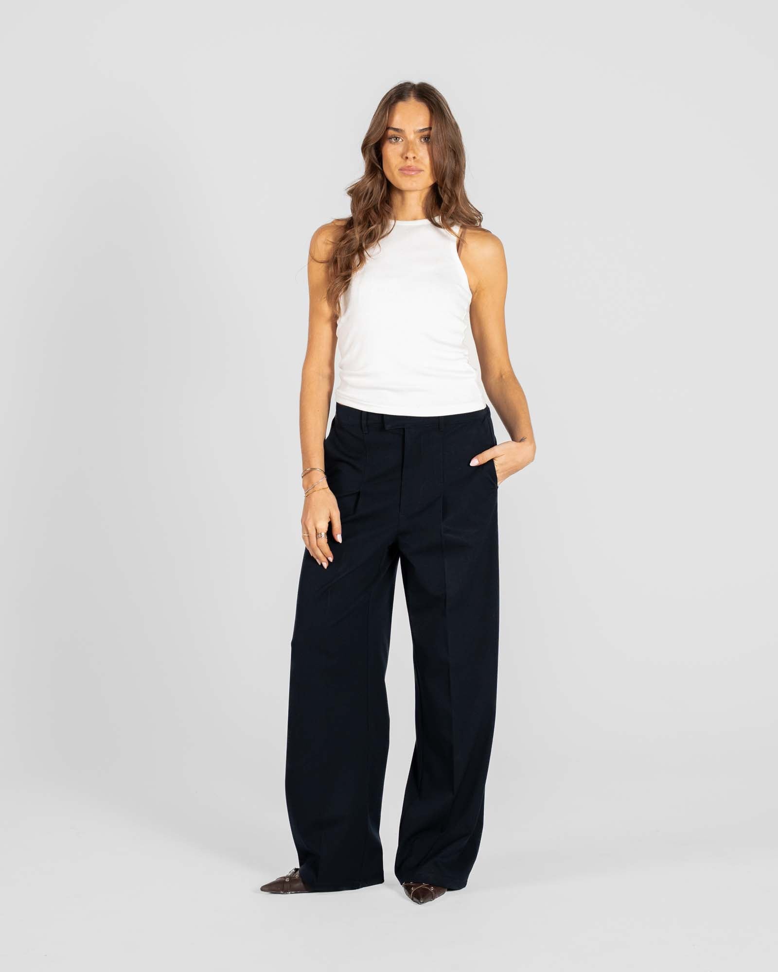 Baggy Suit Pants Navy
